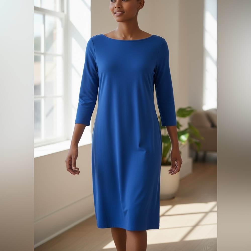 Garnet Hill Cotton Blend Dress Size M